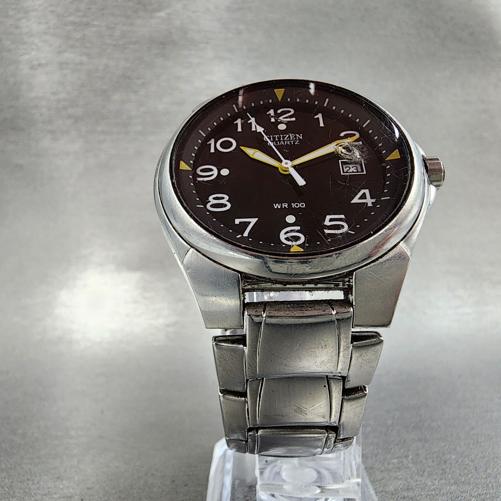 Citizen Watch Men 39mm Black Dial Stainless Steel Date Round New Battery5