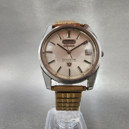 Citizen Chronomaster Watch Men 36mm White Dial Silver Tone Daydate 33 J PARTS6