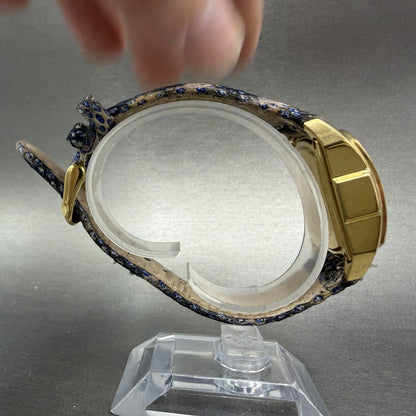 Invicta Lupah Watch Women 29mm MOP Dial Gold Tone Oval 5605 New Battery Blue8