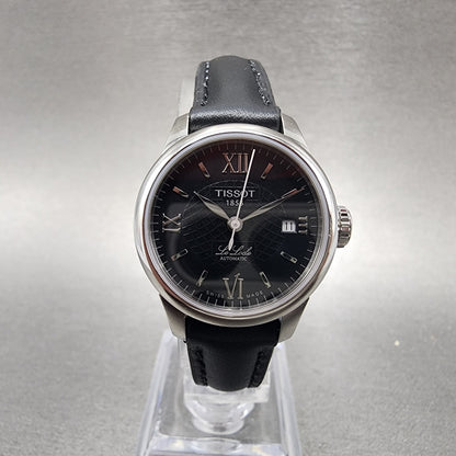 Tissot Le Locle Automatic Watch Women 25mm Black Dial Steel Date Round Works0