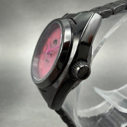 Orient Tri Star Watch Women 24mm Pink Dial Black Tone Date Automatic Runs2