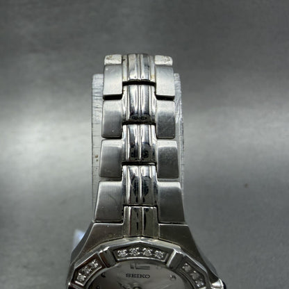 Seiko Coutura Watch Women 23mm Silver Dial Silver Tone 1n01-0le0 New Battery ABC4