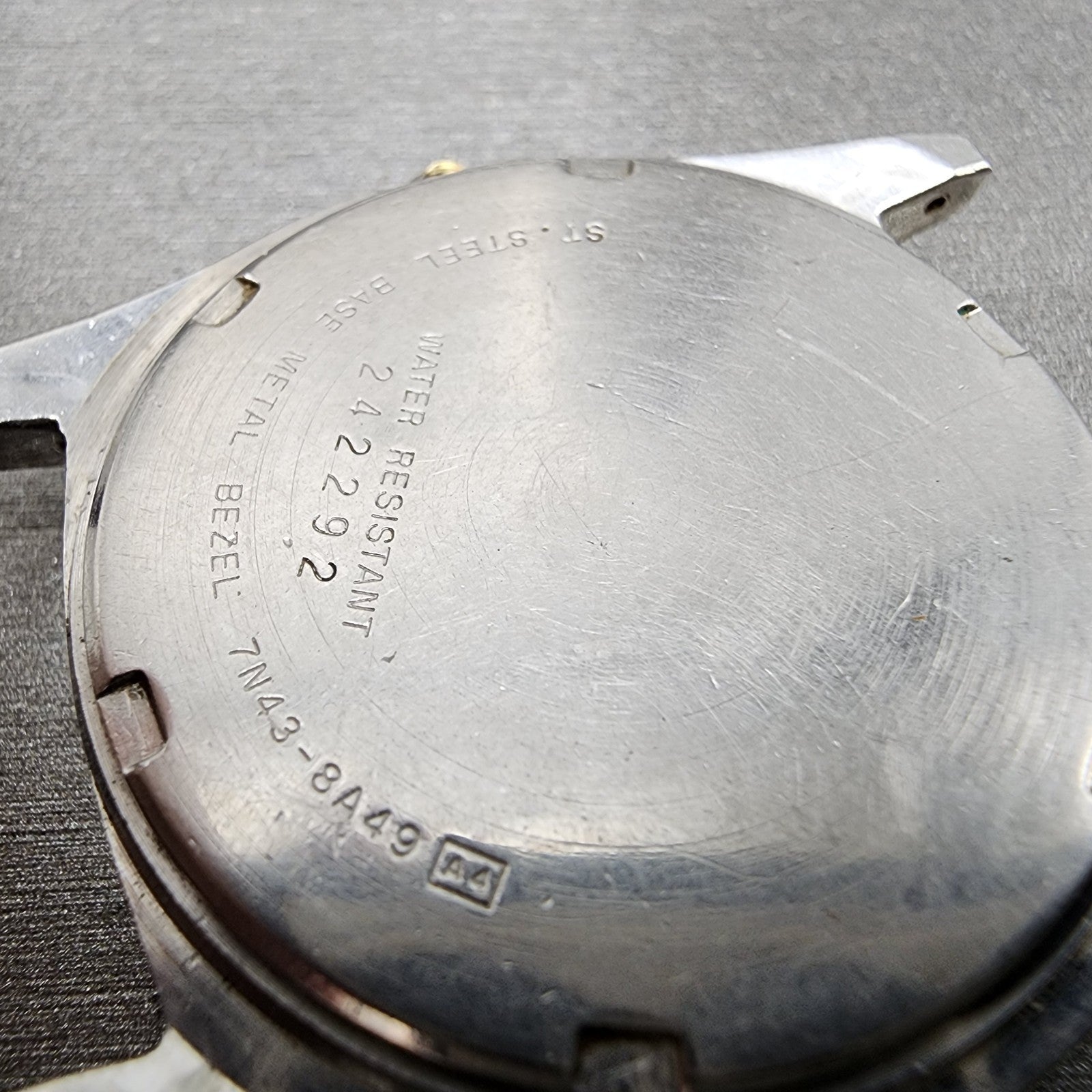 Seiko President Watch Men 36mm Black Dial Two Tone Daydate 7n438a49 PARTS7
