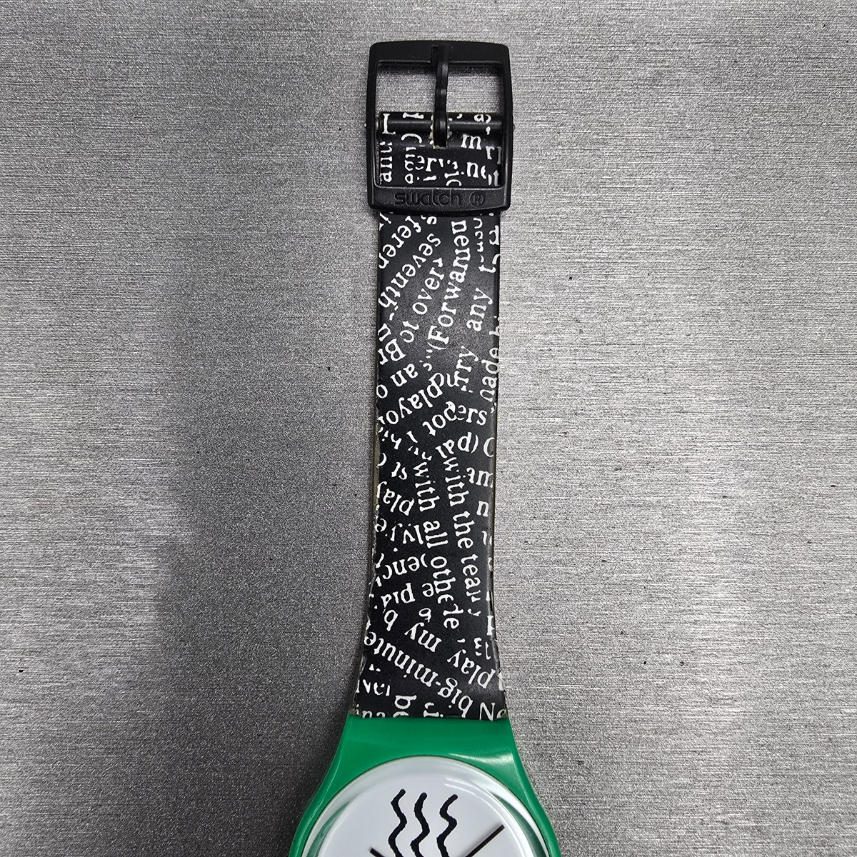 Swatch Cappuccino Watch Men 34mm White Dial Green Case Round GG121 New Battery4