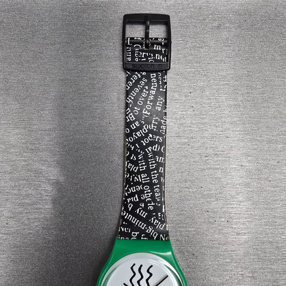 Swatch Cappuccino Watch Men 34mm White Dial Green Case Round GG121 New Battery4