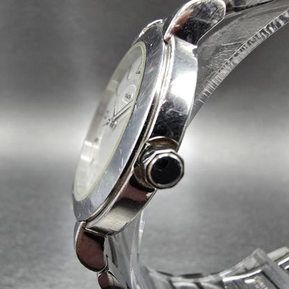 Coach Watch Men 34mm White Dial Silver Tone Date Round W516 New Battery2