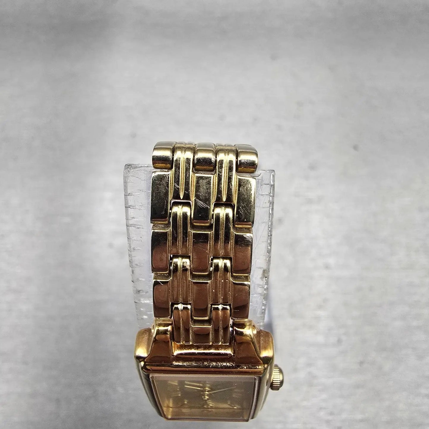 Seiko Watch Women 16mm Champagne Dial Gold Tone Rectangle 1N01-0FH0 New Battery4