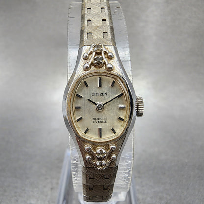 Citizen Special Watch Women 15mm Silver Dial Silver Tone Manual 4673247 Runs0