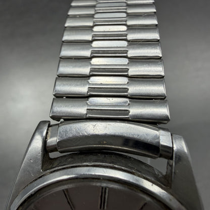 Seiko SQ Watch Men 35mm Silver Dial Silver Tone Daydate 8223-7189 New Batt4