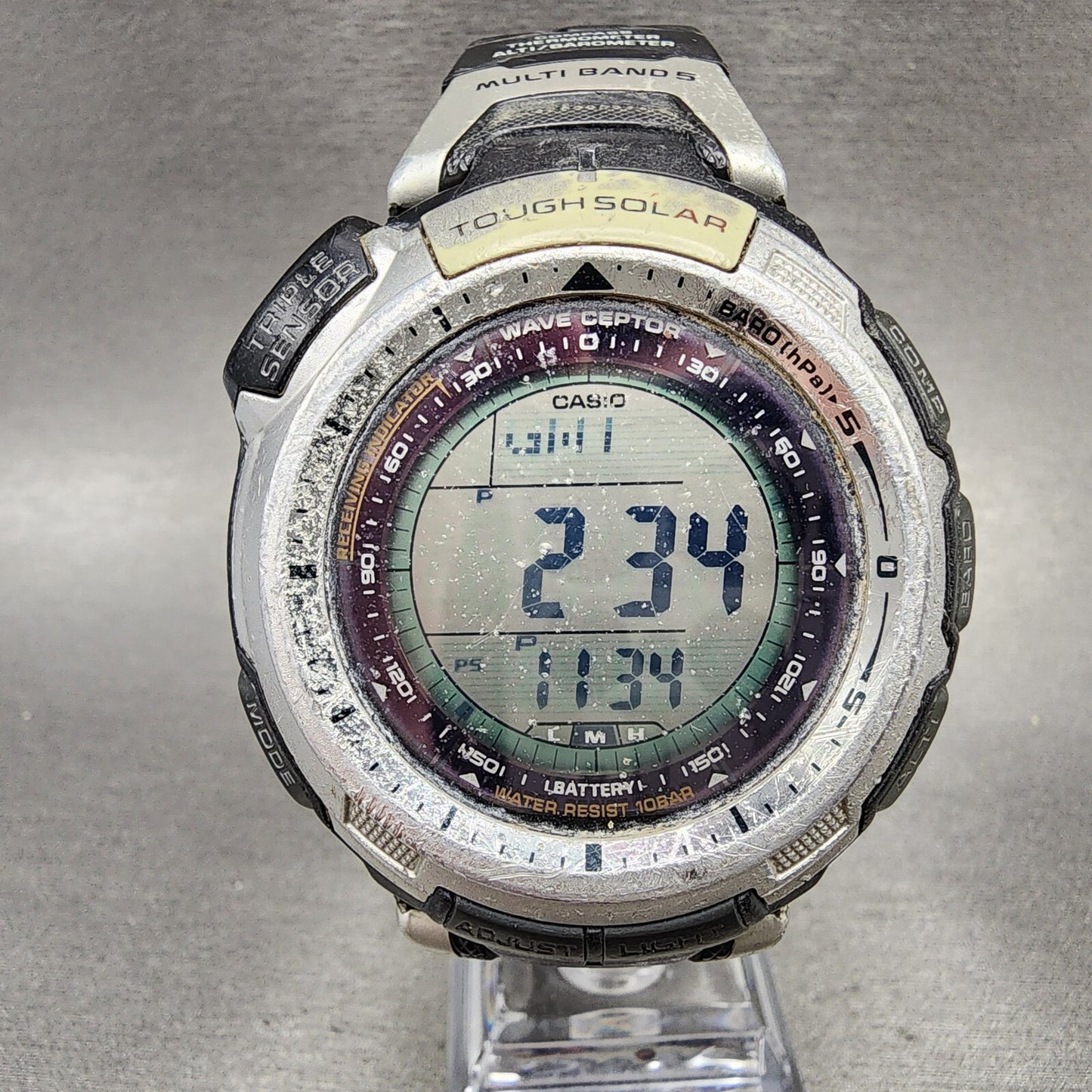 Casio Protek PRW1300 Watch Men 47mm Digital Solar Triple Sensor PARTS0