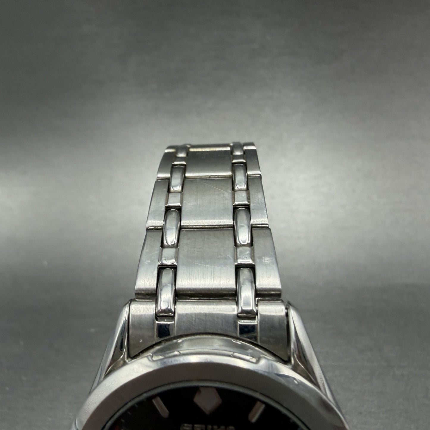 Seiko Watch Men 37mm Black Dial Silver Tone Date Round 7N42-9089 New Battery4