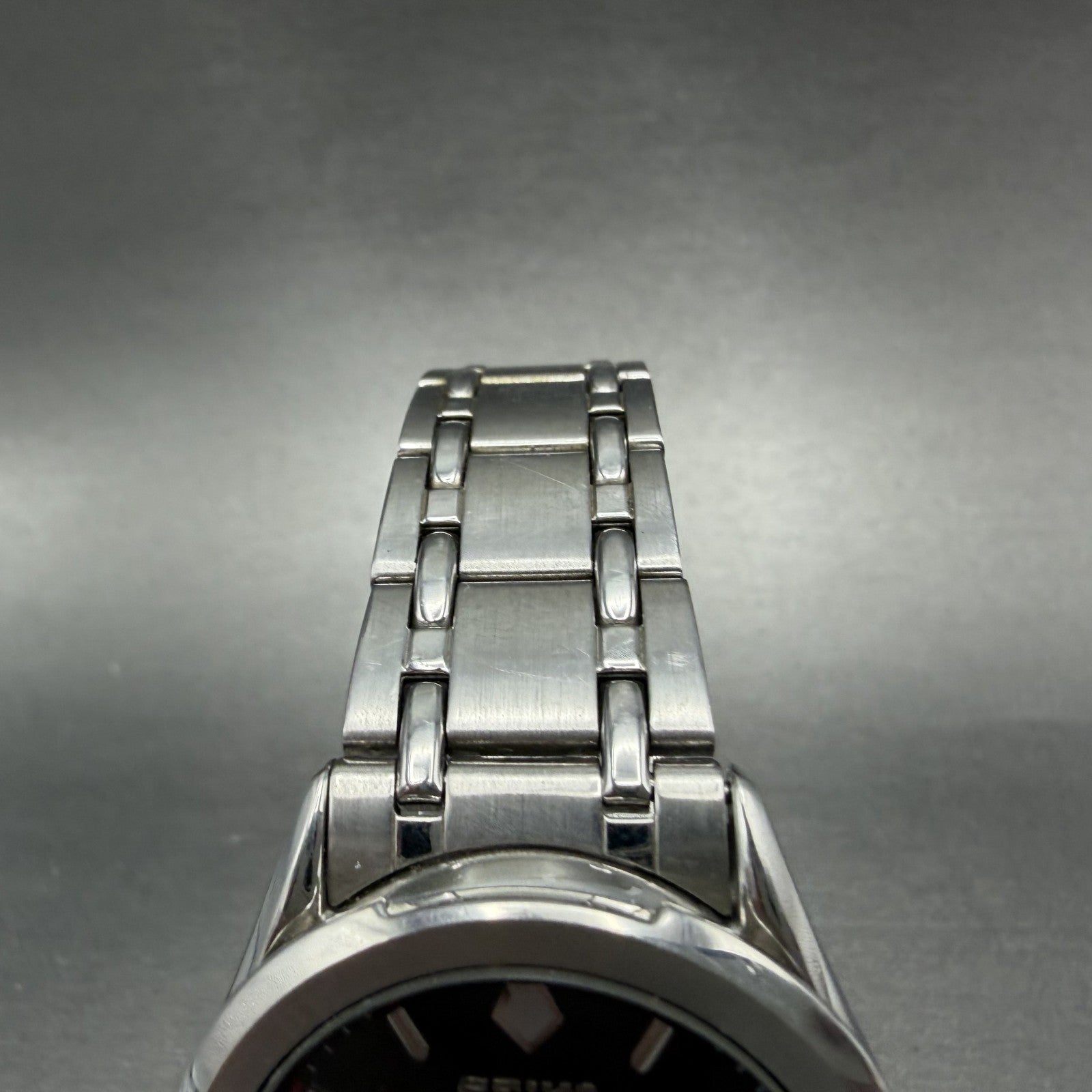 Seiko Watch Men 37mm Black Dial Silver Tone Date Round 7N42-9089 New Battery4