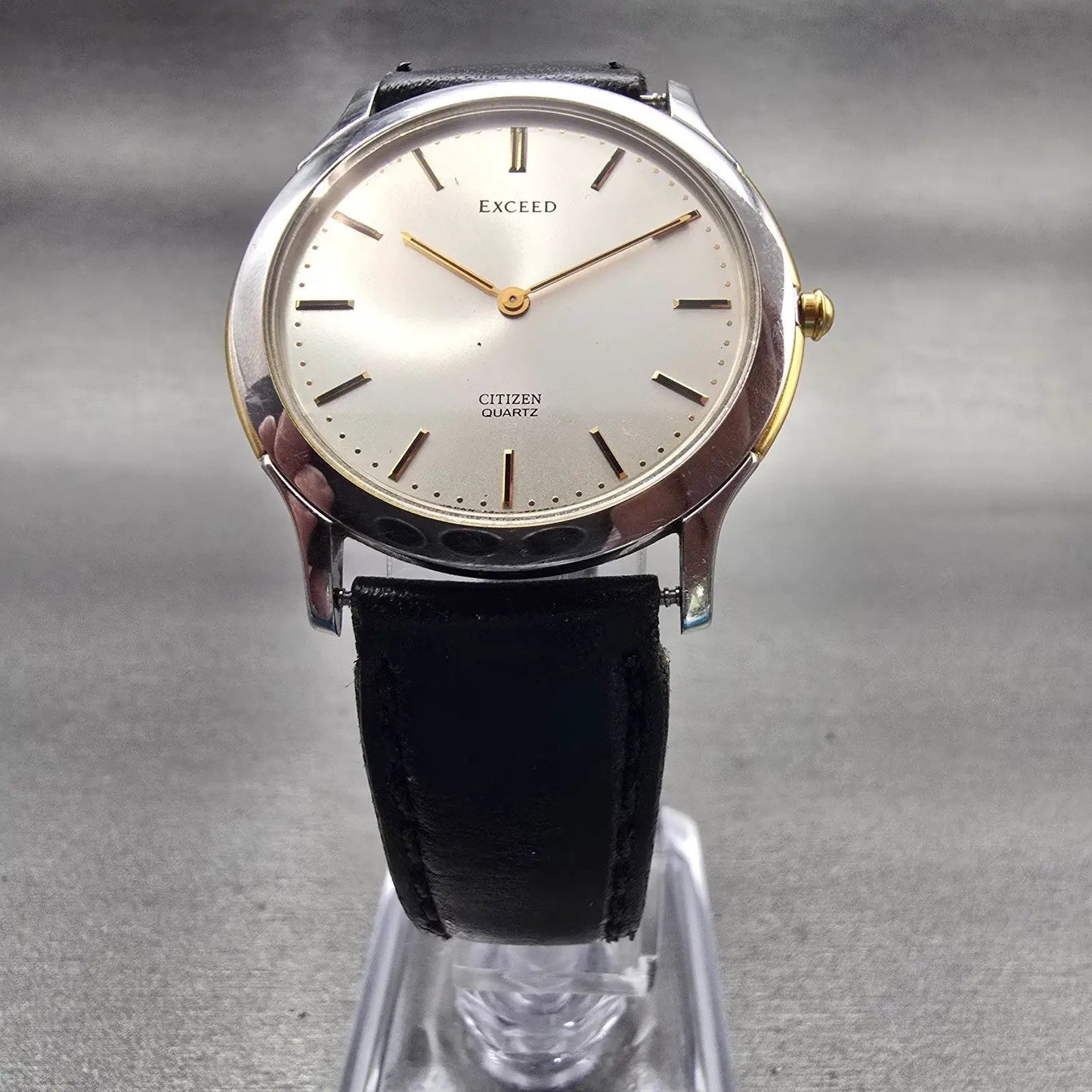 Citizen Exceed Watch Men 32mm Silver Dial Two Tone Round 3920-C90946 New Battery5