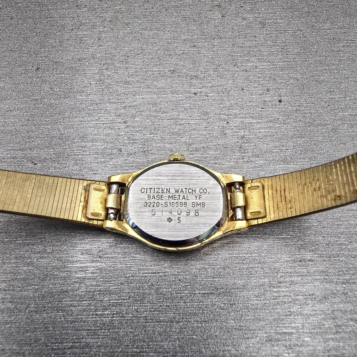 Citizen CQ Watch Women 17mm Black Dial Gold Tone Oval 3220-S16598 New Battery10