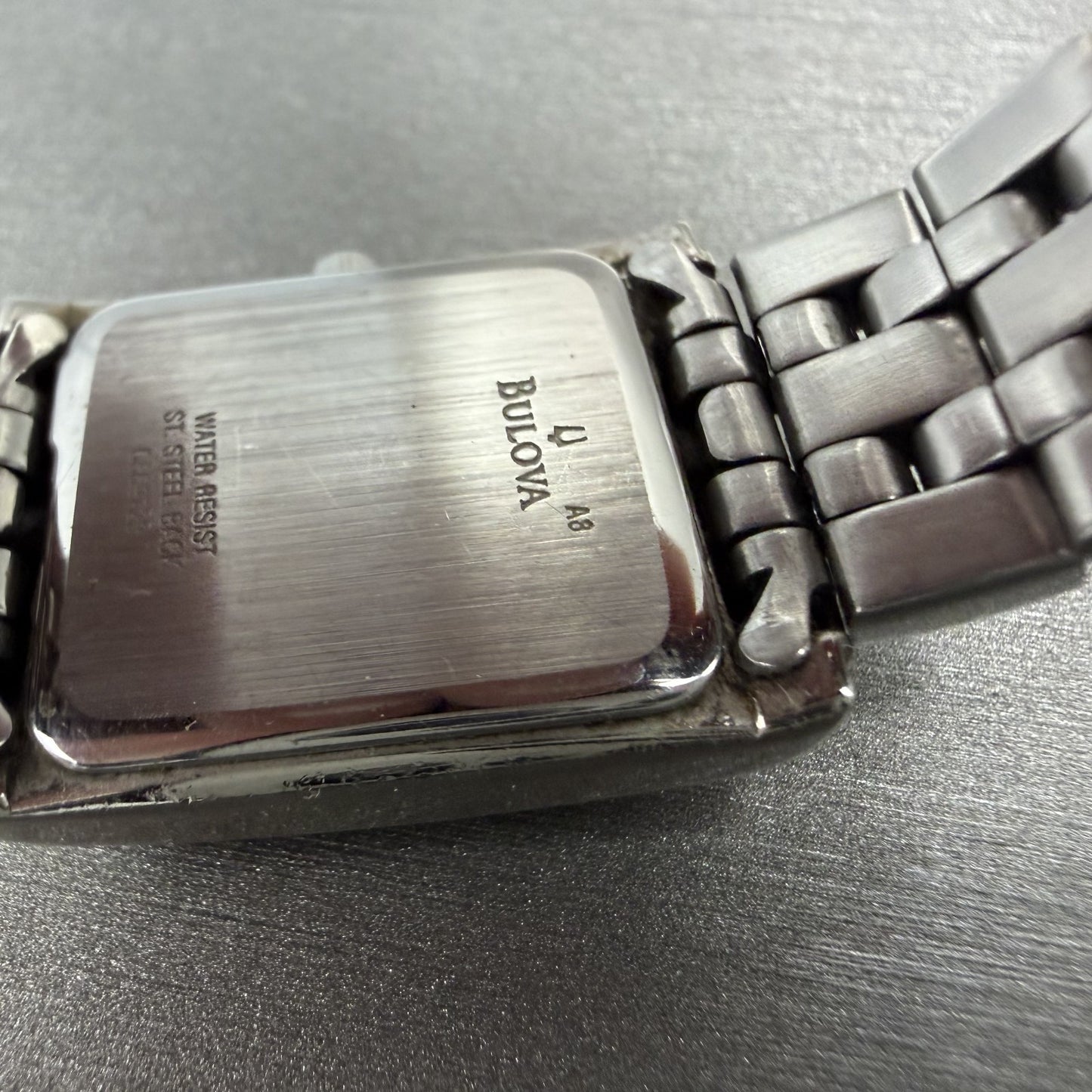Bulova Tank Watch Women 22mm White Dial Silver Tone Rectangle 96L006 New Battery9