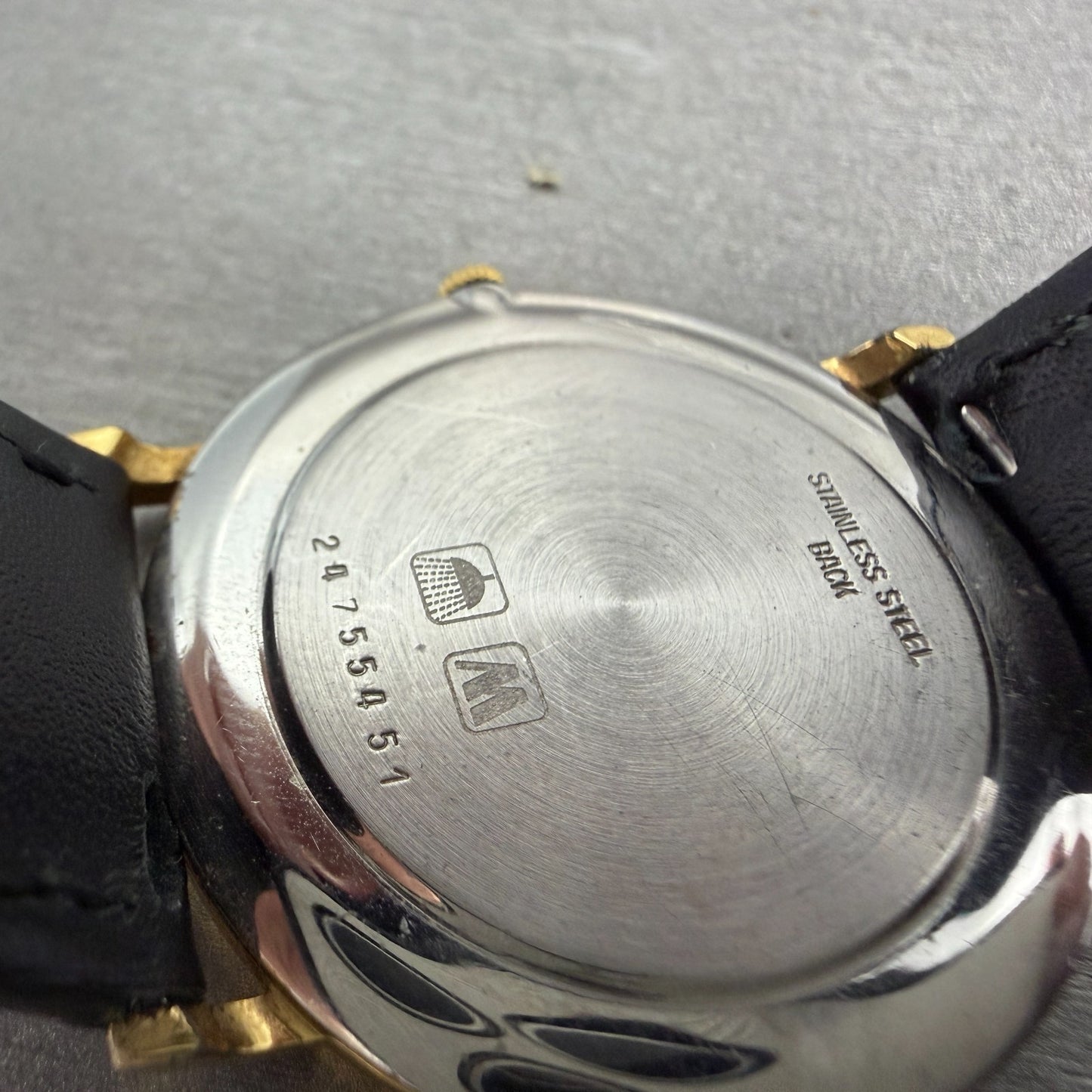Longines Watch Men 32mm Gold Dial Gold Tone Round 7025 New Battery9