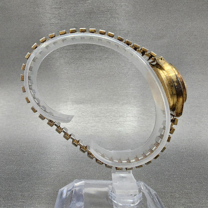 VTG Bulova Accutron Watch Women 22mm Gold Dial Gold Tone Round N8 PARTS
