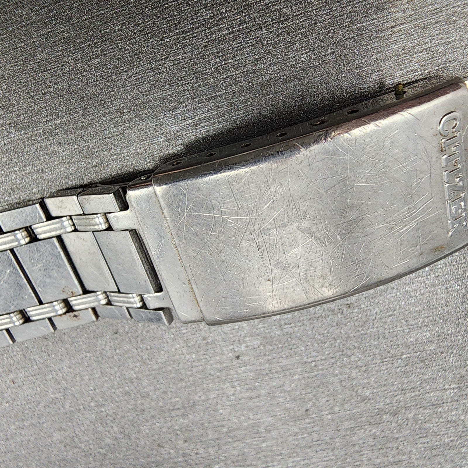 Citizen Bracelet Stainless Steel 12mm Tri Folding Clasp Vintage3