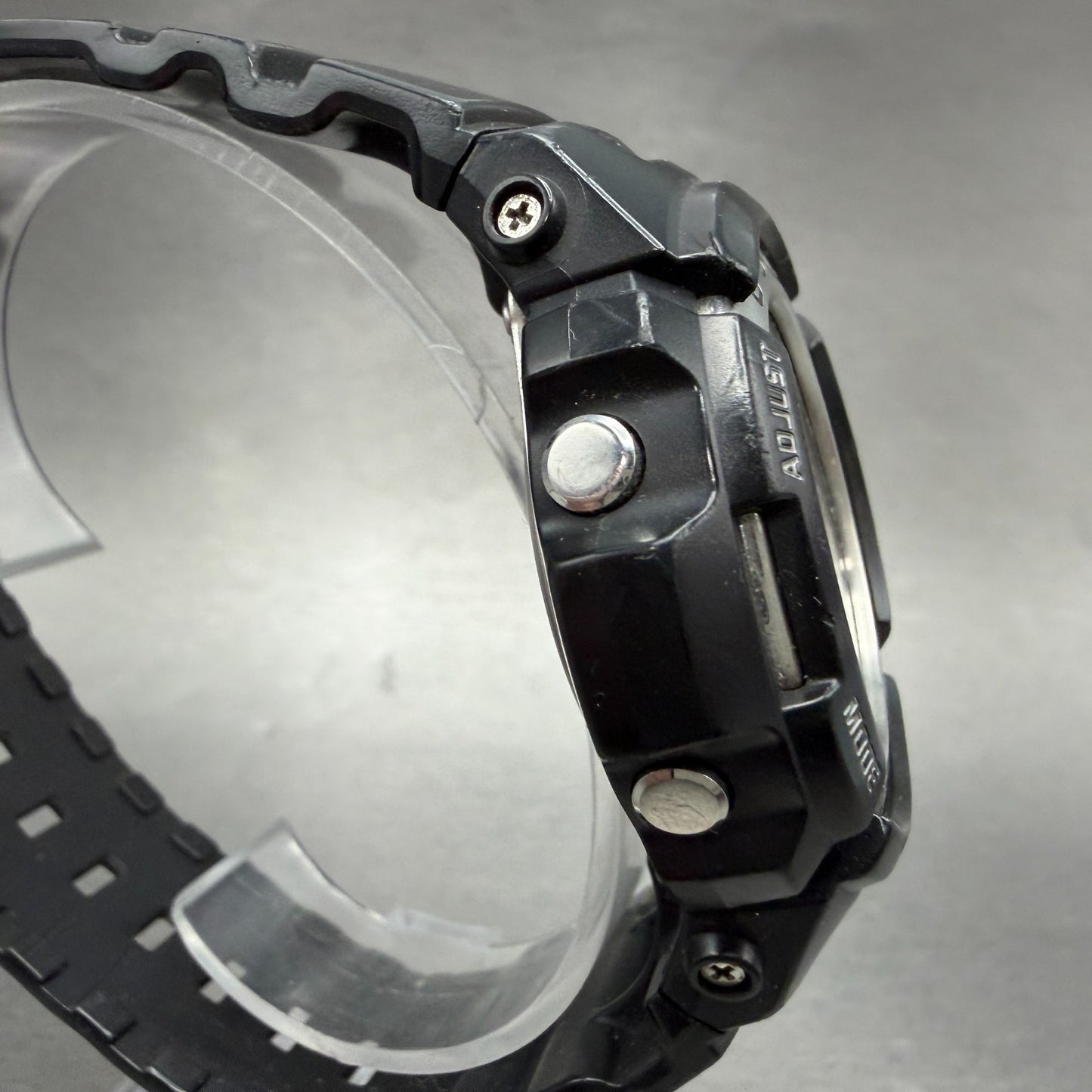 Casio G-Shock AW-590 Watch Men 47mm Black Tone Gray Bezel Alarm Chrono New BattL3