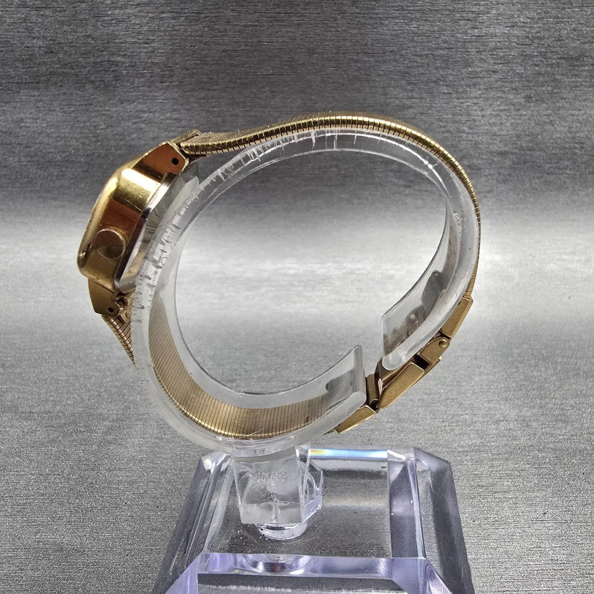 Seiko Watch Women 21mm Champagne Dial Gold Tone Rectangle 4301-5010 New Battery6