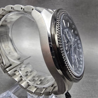 Citizen Eco-Drive Chronograph Watch Men 45mm Black Dial Steel Perpetual Calendar3