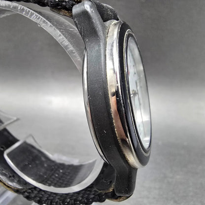 Victorinox Swiss Army Watch Men 37mm White Dial Black Date Round PARTS VTG GG4