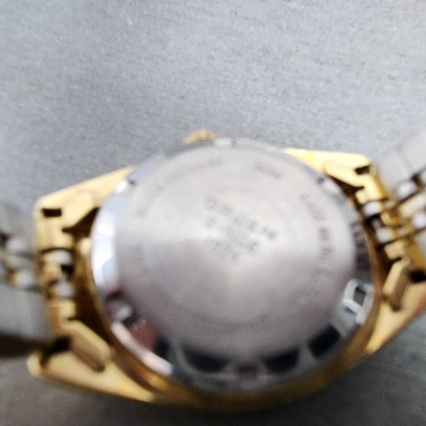 Gruen President Watch Women 26mm Gold Dial Gold Tone Date Round New Battery8