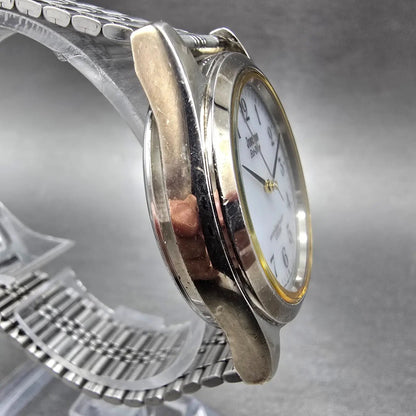 Citizen Eco-Drive Junction Watch Men 36mm White Dial Two Tone Round Runs JDM3