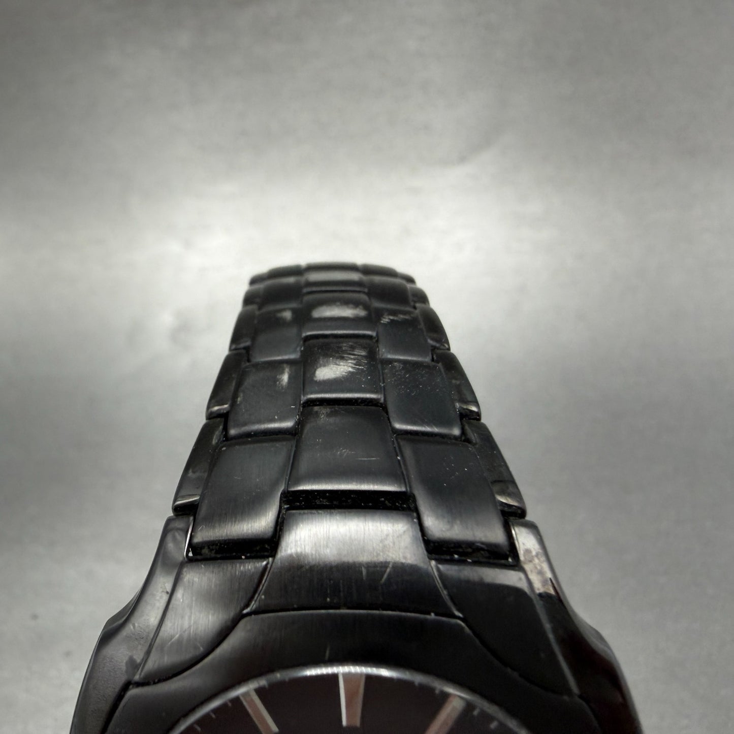 Citizen Eco-Drive Watch Men 38mm Black Dial Black Tone Date Round E111-S0634264