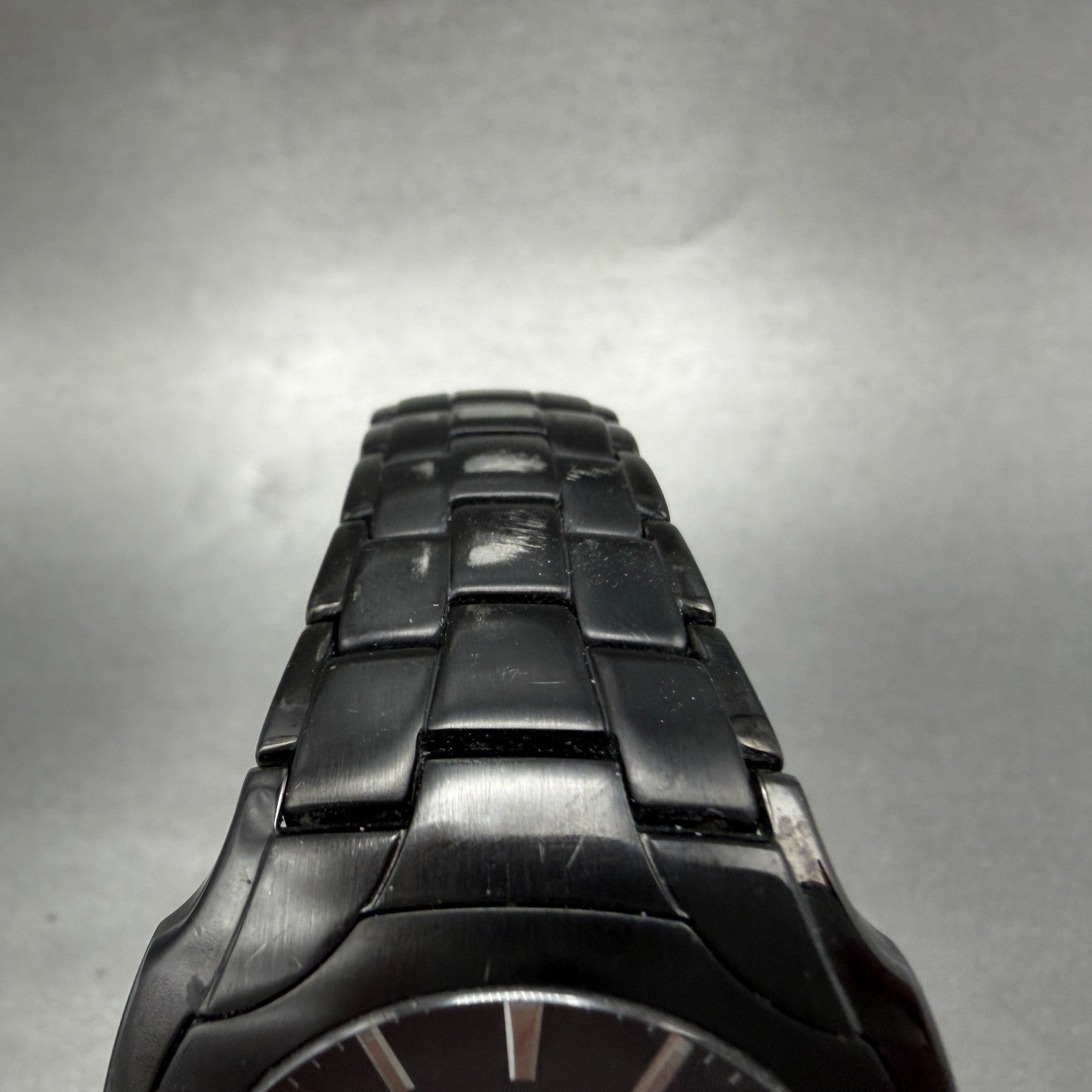 Citizen Eco-Drive Watch Men 38mm Black Dial Black Tone Date Round E111-S0634264