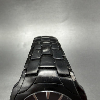 Citizen Eco-Drive Watch Men 38mm Black Dial Black Tone Date Round E111-S0634264