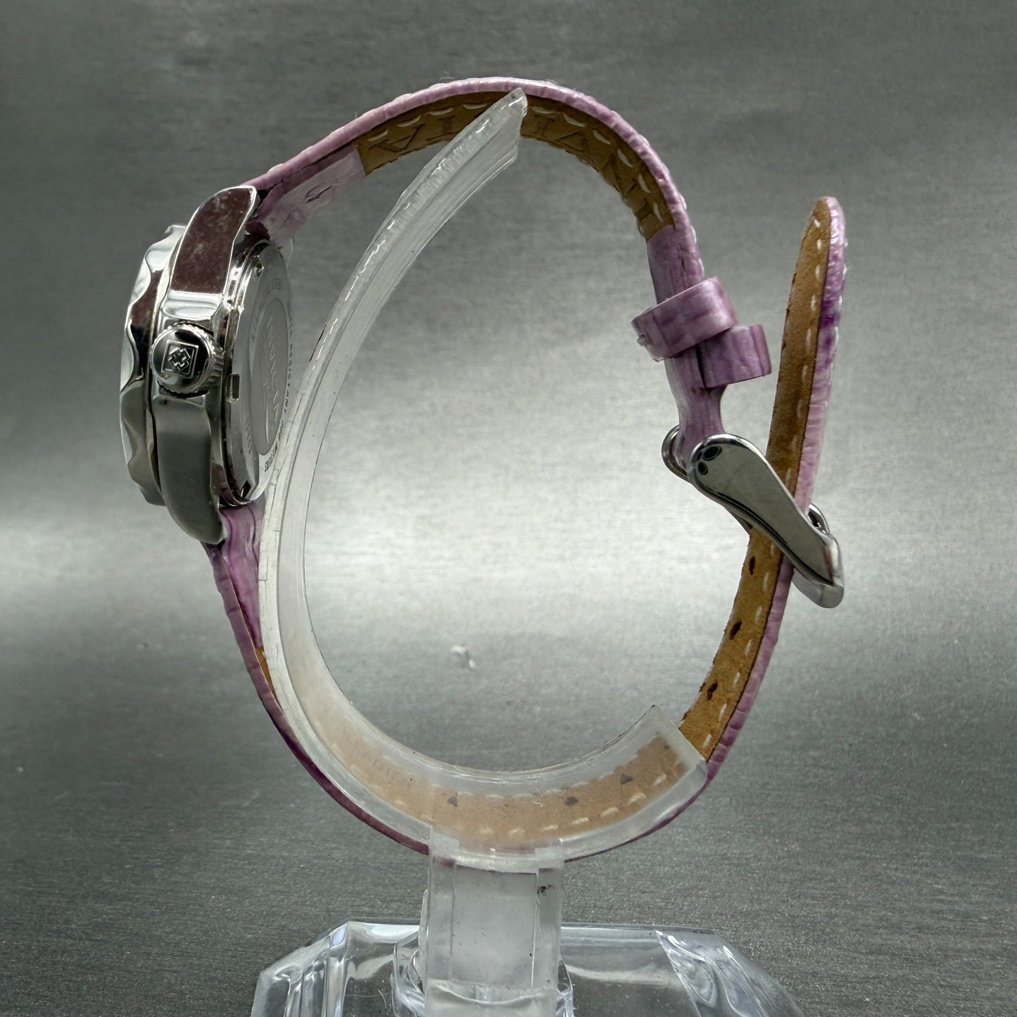 Invicta Pro Diver Watch Women 25mm Purple Dial Steel Date Round 11713 New Batt6