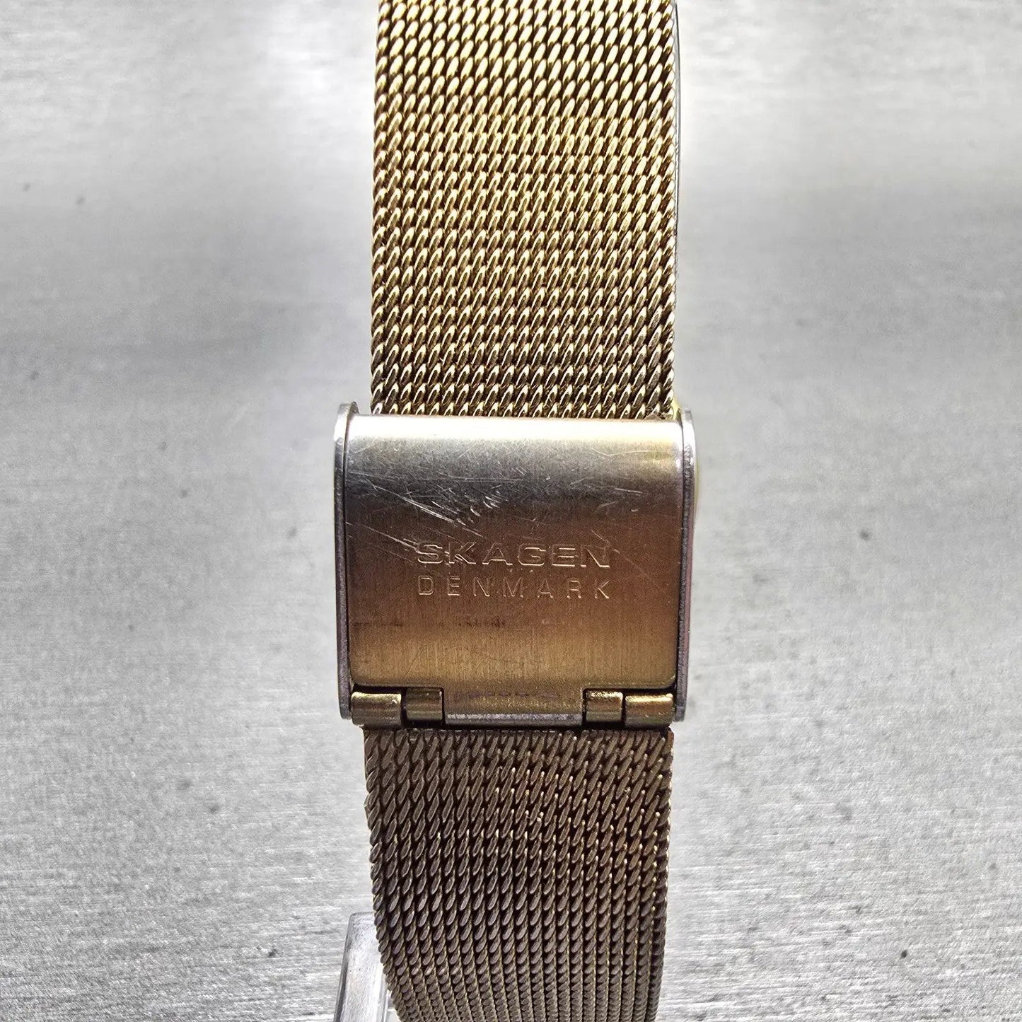 Skagen Watch Men 35mm Silver Dial Gold Tone Small Seconds Round 5LGG New Battery7