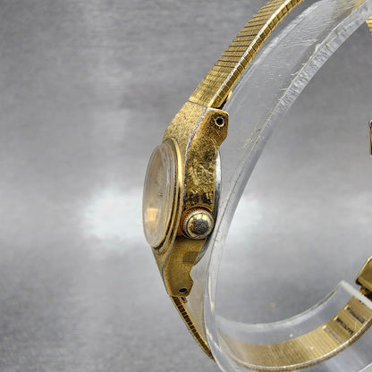 Seiko Watch Women 17mm Champagne Dial Gold Tone Round 54210039 New Battery2