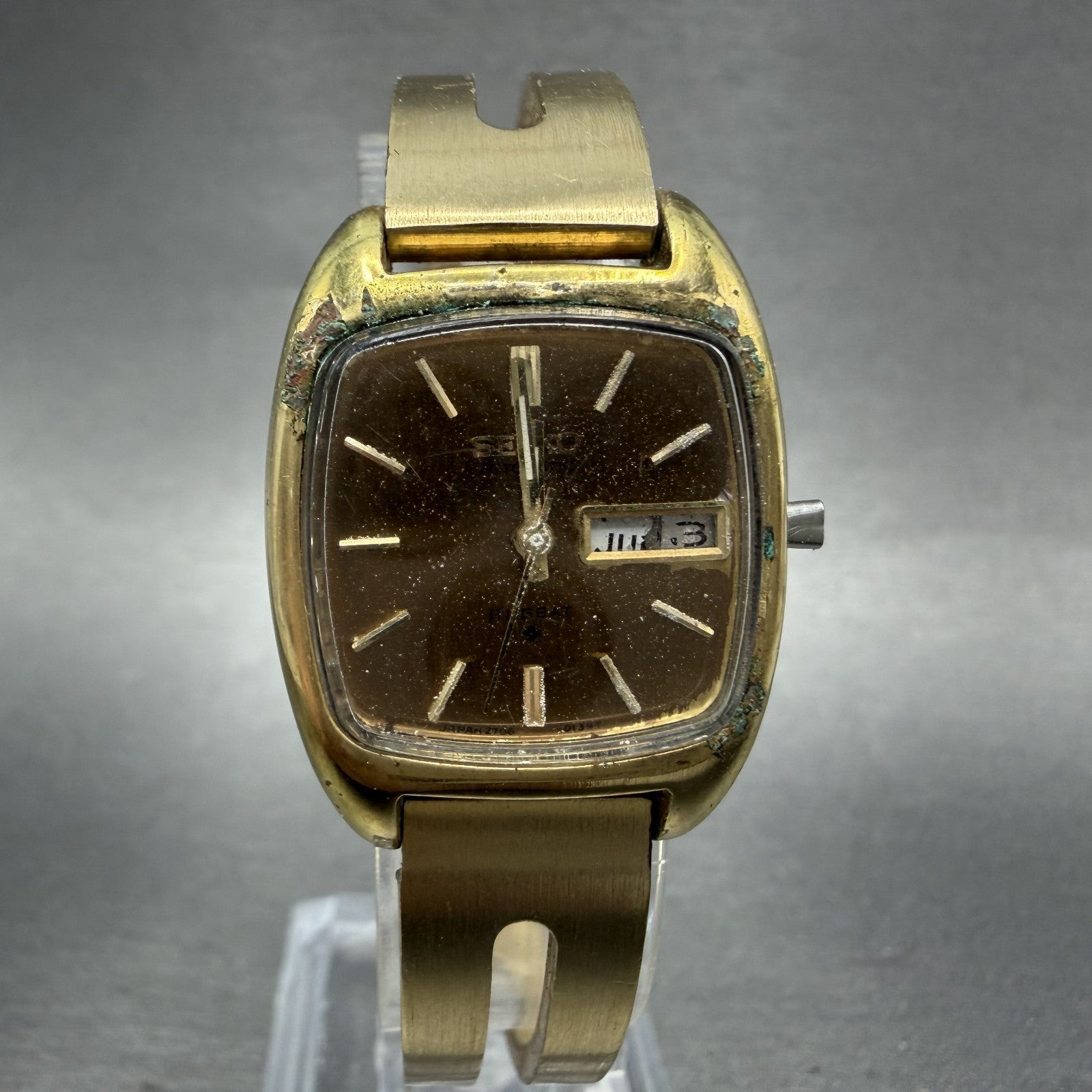 Seiko Automatic Watch Women 23mm Brown Dial Gold Plated Automatic 27063019 PART0