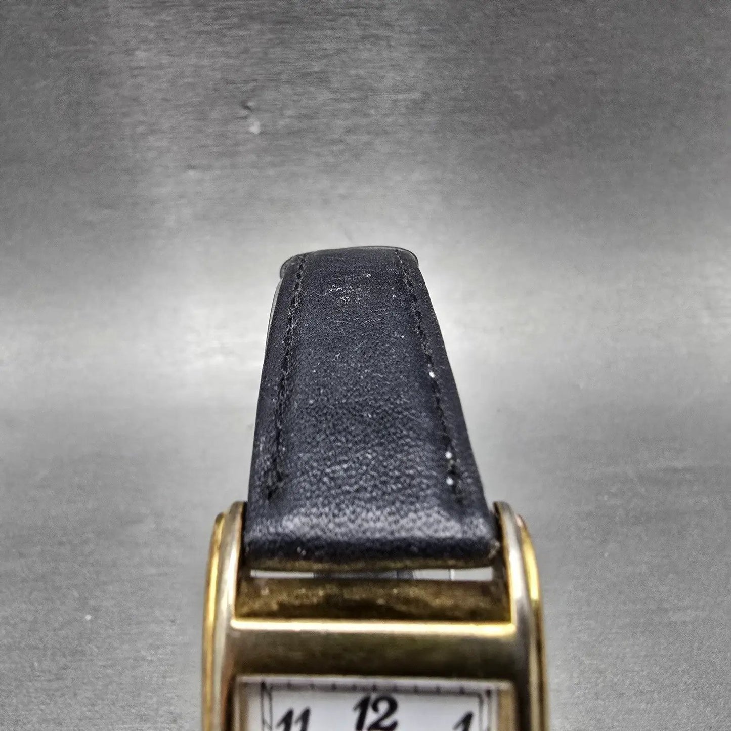 Gruen Precision Watch Men 22mm White Dial Gold Small Second Rectangle NewBat4