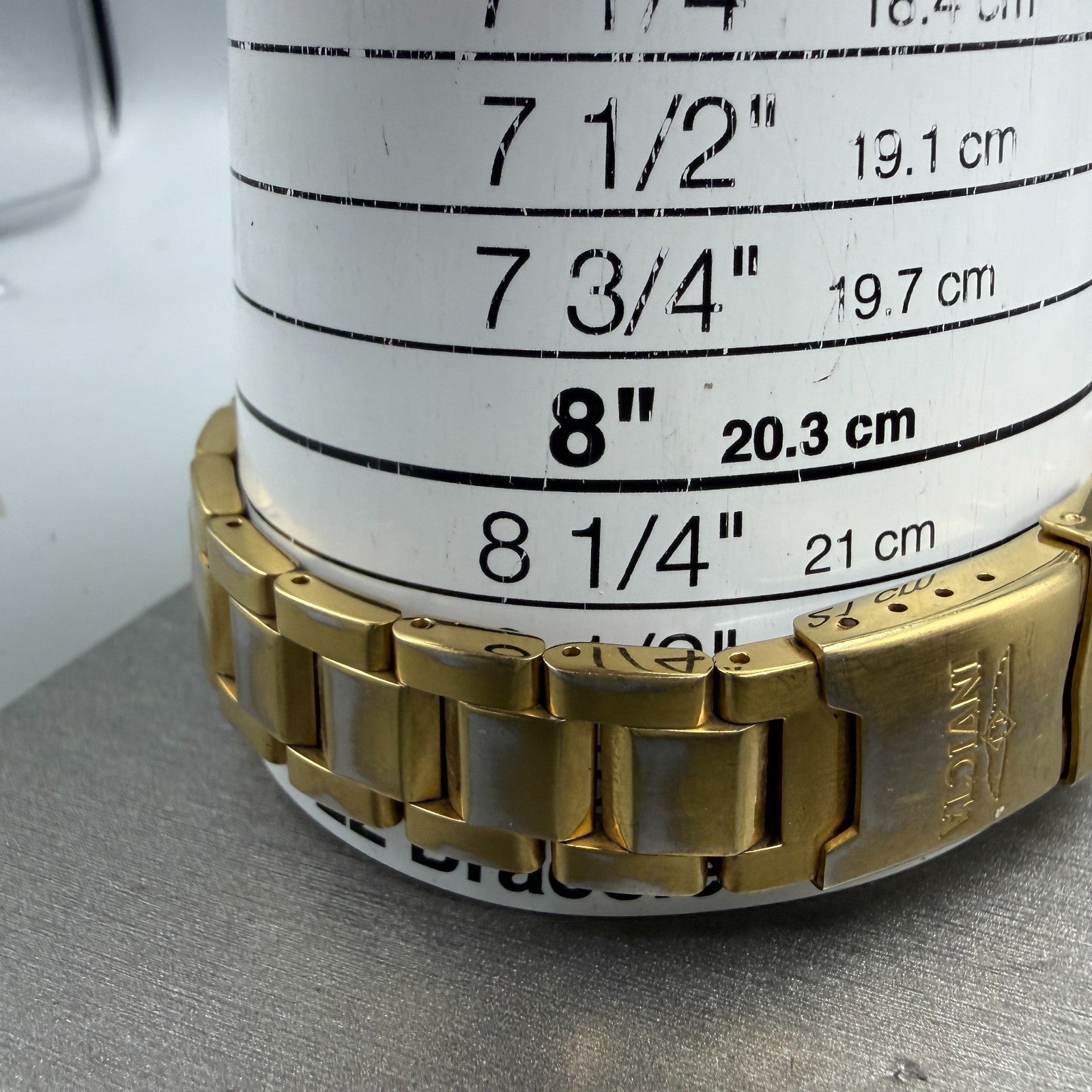 Invicta Pro Diver Watch Men 37mm Black Dial Gold Tone Date 8936 READ New Battery12
