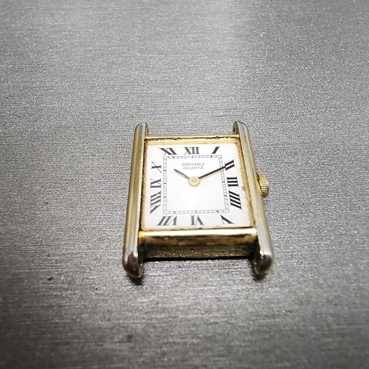 Seiko Tank Watch Women 18mm White Dial Gold Tone Rectangle 2c205019 New Battery2