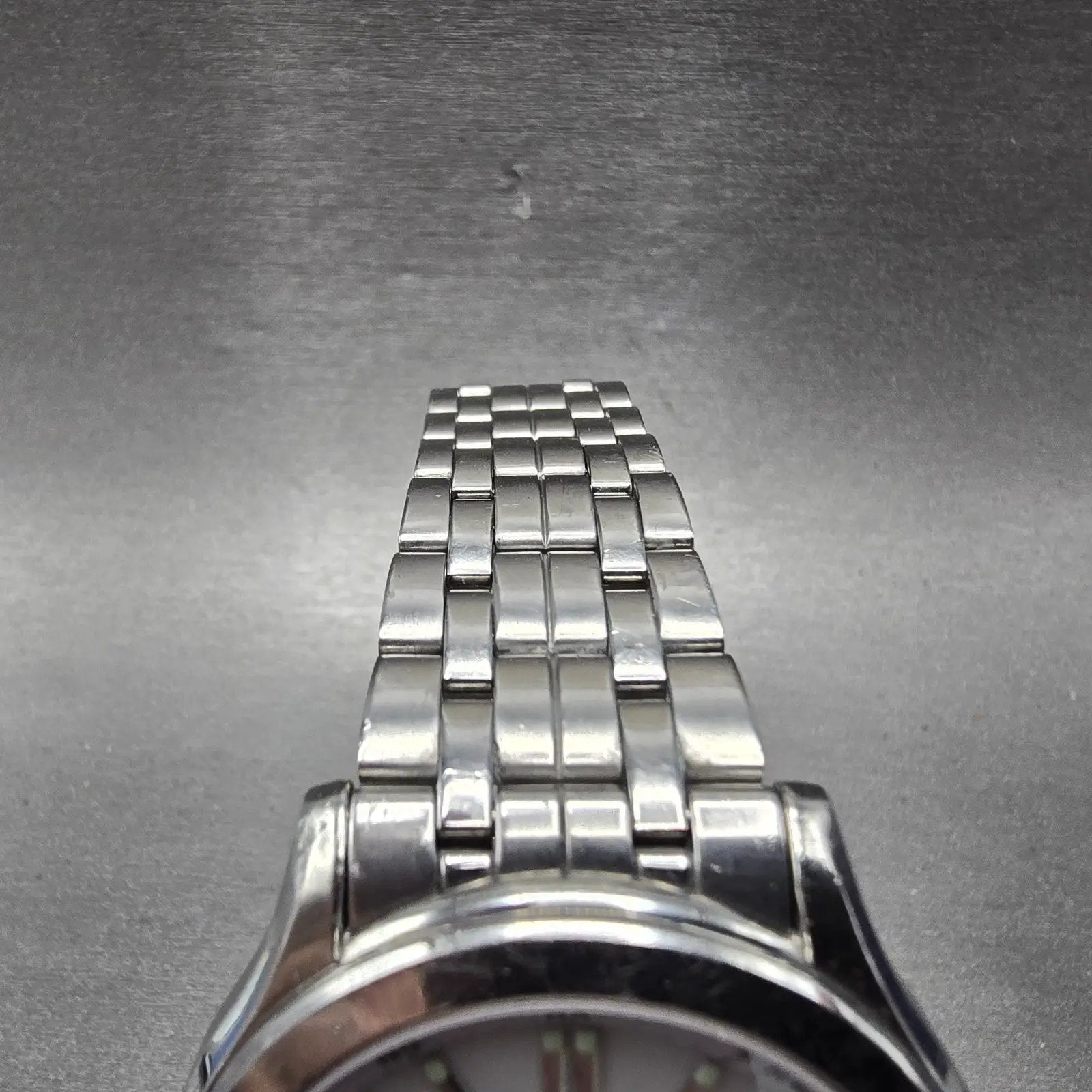 Citizen Eco-Drive Watch Men 38mm White Dial Steel Atomic Date H415 Round PARTS6