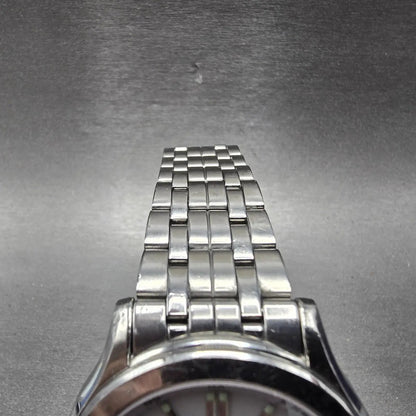 Citizen Eco-Drive Watch Men 38mm White Dial Steel Atomic Date H415 Round PARTS6
