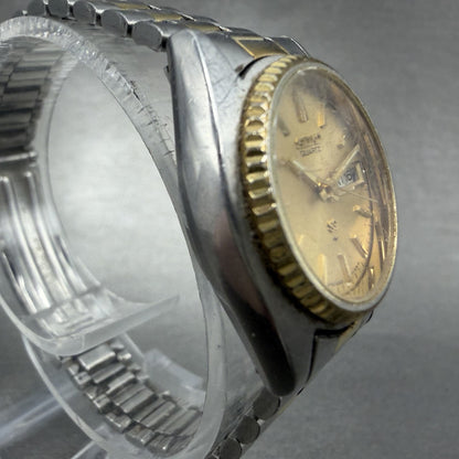 Seiko SQ Watch Women 24mm Champagne Dial Two Tone Daydate 8523-0050 New Batt UHK3