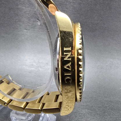 Invicta Pro Diver Watch Men 40mm Black Dial Gold Tone Date 89290B Automatic Runs3