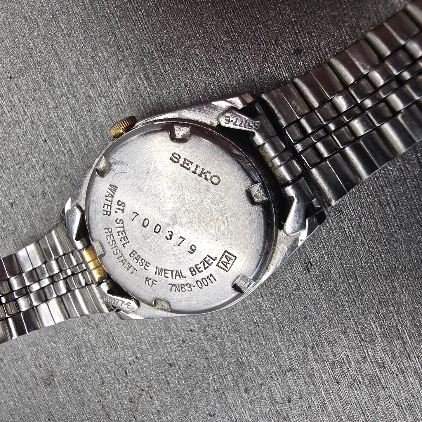 Seiko Watch Women 24mm White Dial Two Tone Daydate Round 7N83-0011 New Battery10
