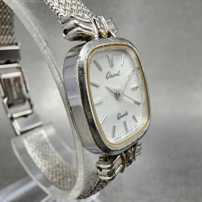 Orient Watch Women 18mm White Dial Silver Tone Rectangle A053Z540 New Battery3