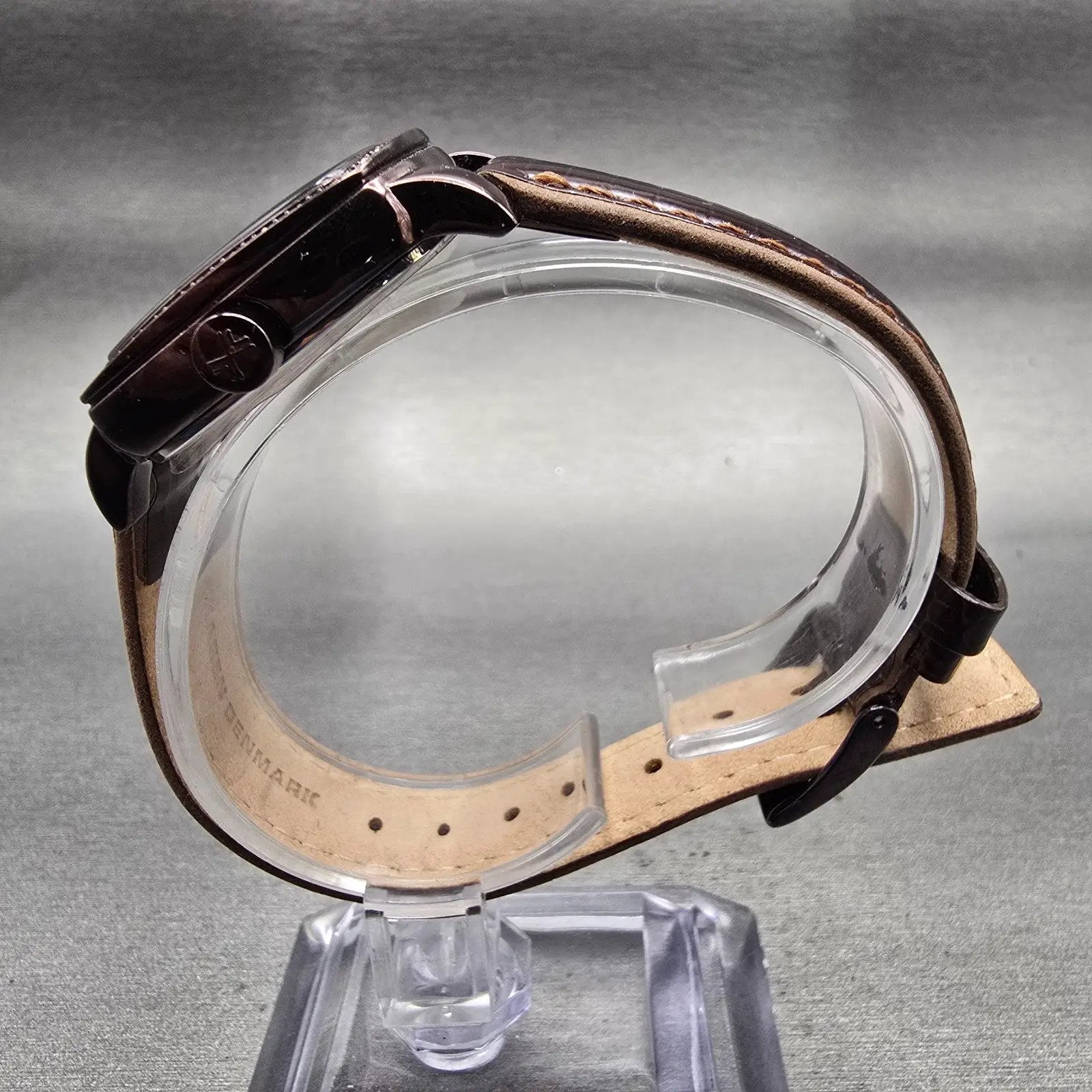 Skagen Watch Women 30mm MOP Dial Brown Tone Daydate Gemmed 558SMLD8A New Battery6