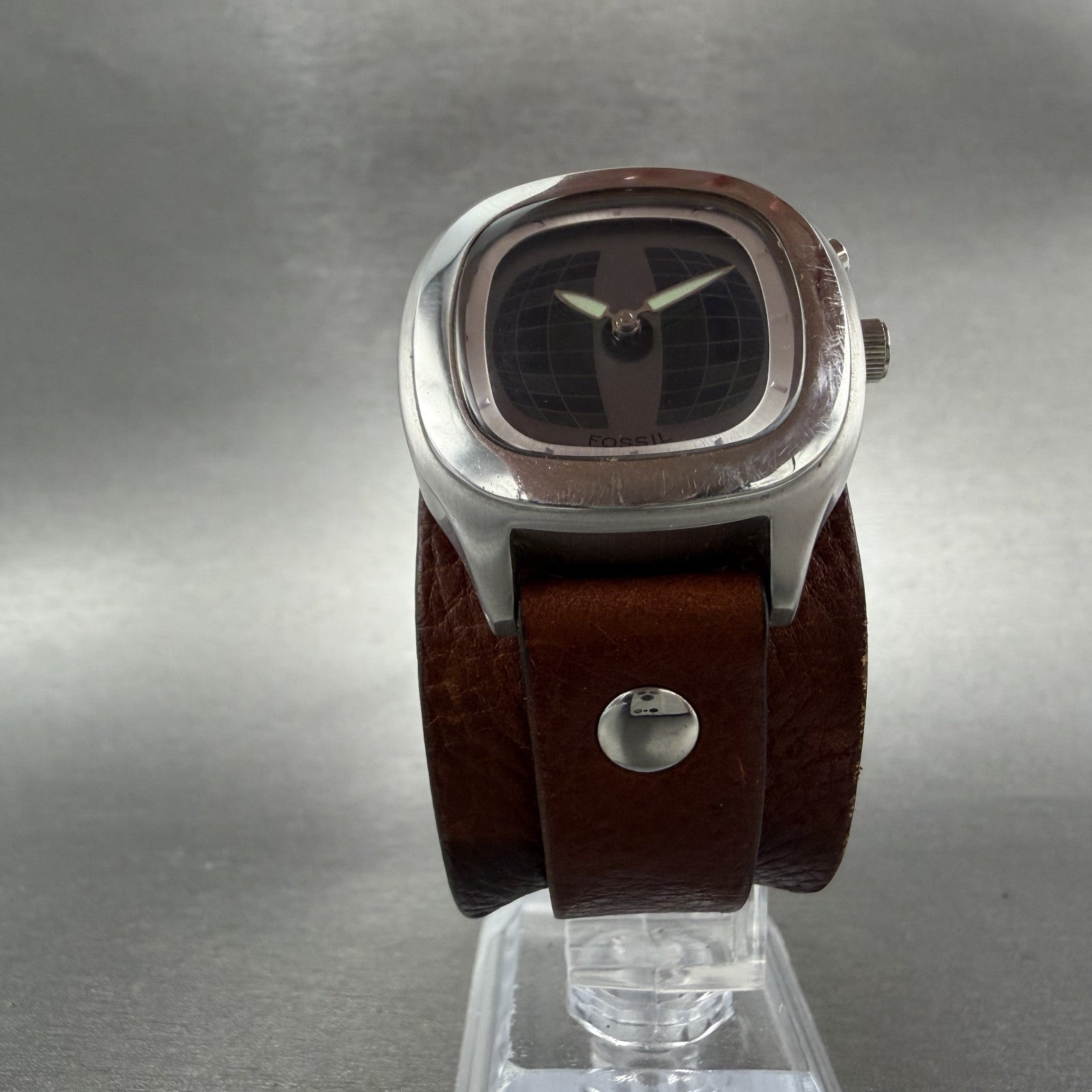 Fossil Big Tic Watch Women 32mm Analog Digital Rectangle JR-8163 New Battery5