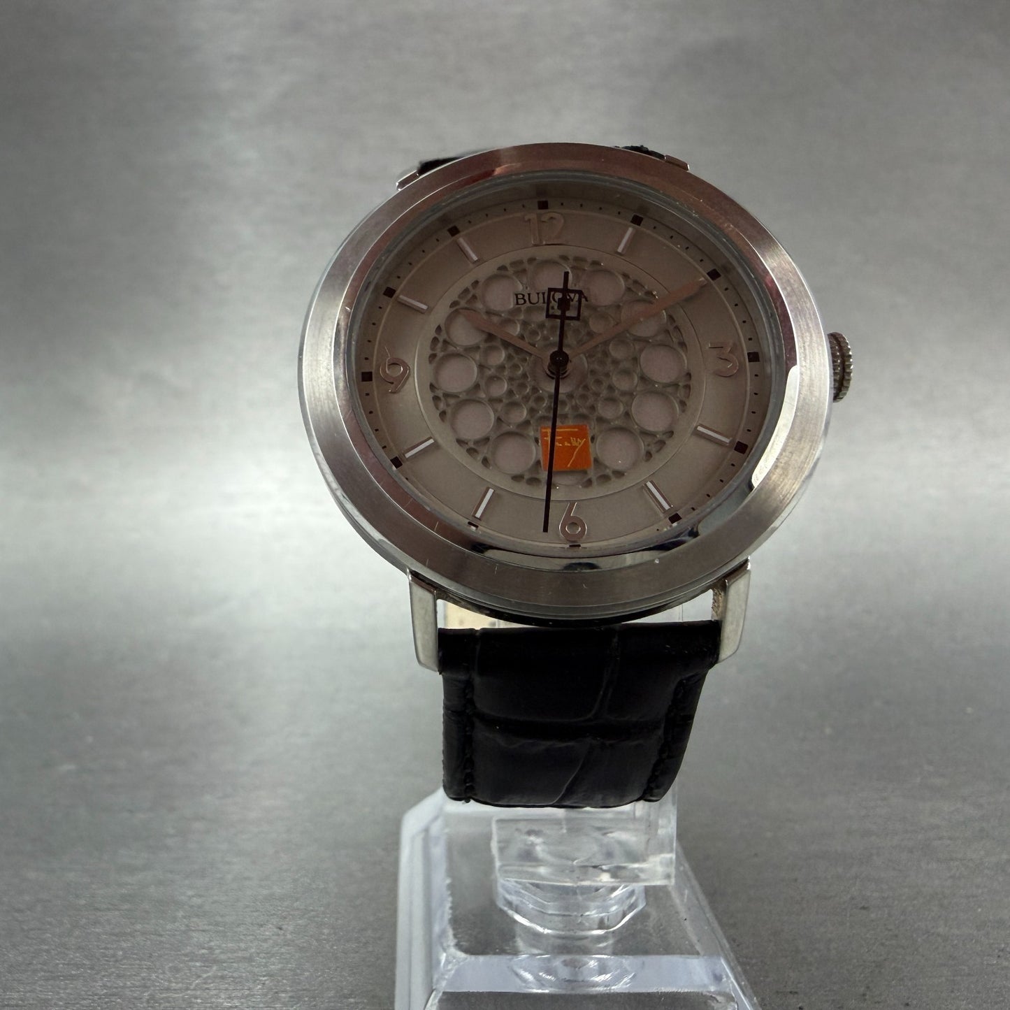 Bulova Frank Lloyd Watch Men 40mm Silver Dial Silver Tone Round 96A164 New Batt5