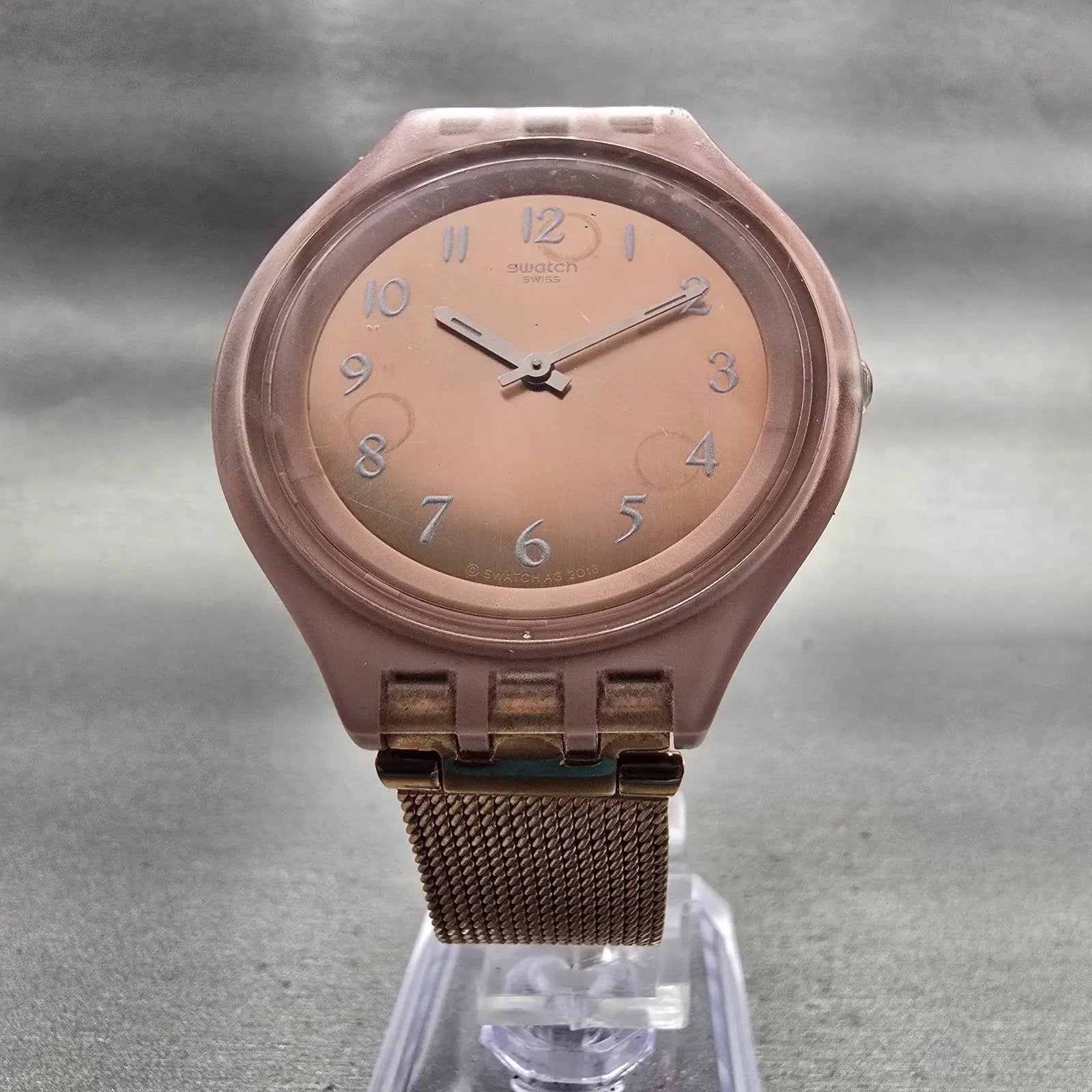 Swatch Skin Skinchic Watch Women 37mm Rose Gold Dial Pink SVUP100M New Battery5