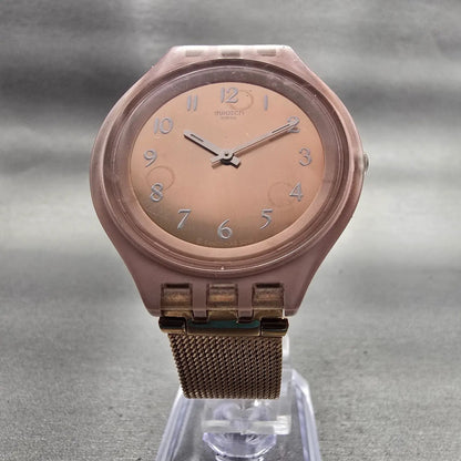 Swatch Skin Skinchic Watch Women 37mm Rose Gold Dial Pink SVUP100M New Battery5