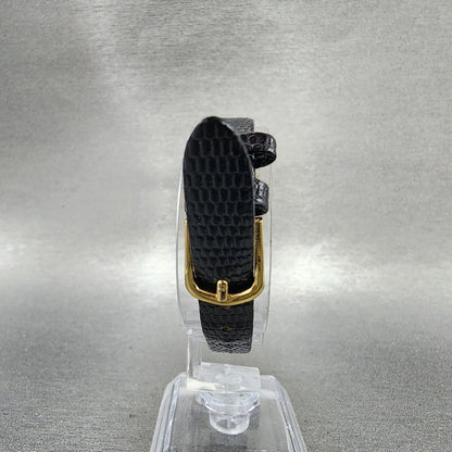 Seiko Watch Women 22mm Black Dial Gold Tone Daydate 7n836021 New Battery7